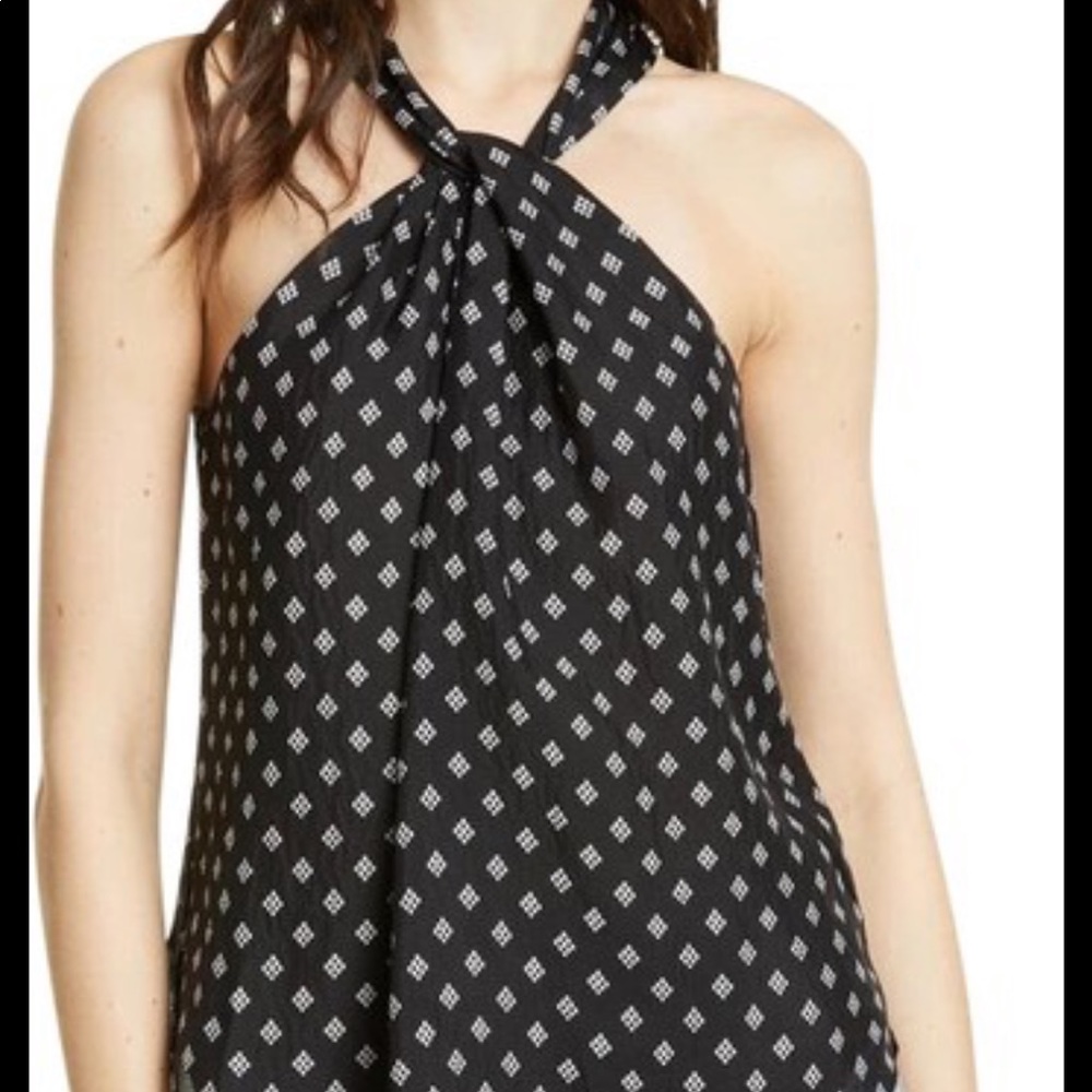 Joie Black Twist Silk Tank Top